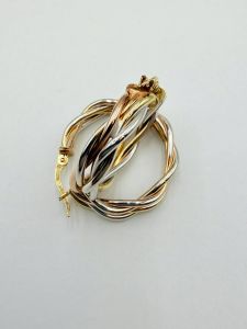  Paire de Boucles d’Oreilles en Or 10kt 3 Tons