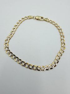 Bracelet en Or 10kt “Diamond Cut”  7.5 Pouces 2.78 Grammes